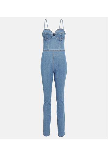 Jumpsuit bustier di jeans