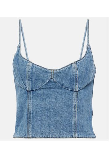 Top bustier in denim