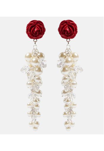 Orecchini Rosedrop in argento sterling con perle bijoux