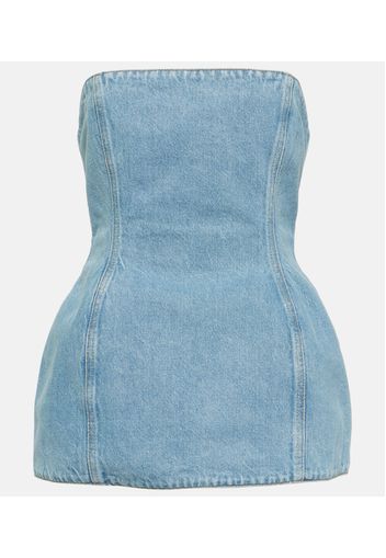 Top bustier di jeans