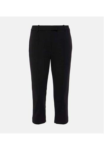 Pantaloni slim cropped in misto lana