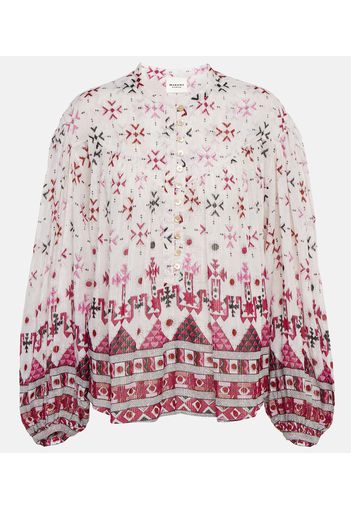 Blusa in cotone con stampa