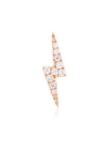 Orecchino singolo Lightning Bolt in oro rosa 18kt con diamanti