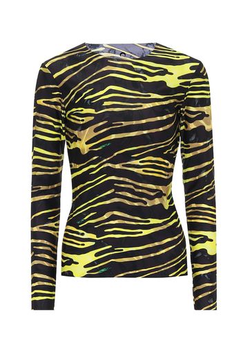 Top a stampa zebra in jersey