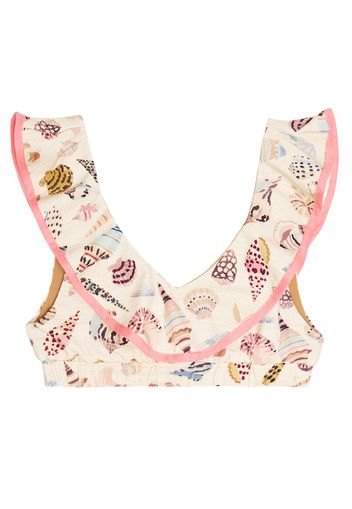 Top bikini Piana con stampa