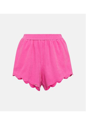 Shorts in misto cotone a vita alta