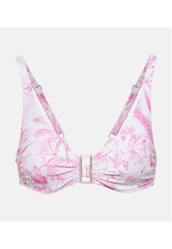 Top bikini Bel Air con stampa