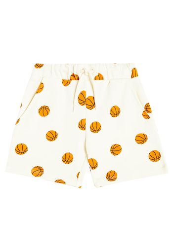 Shorts Basketball in jersey di cotone