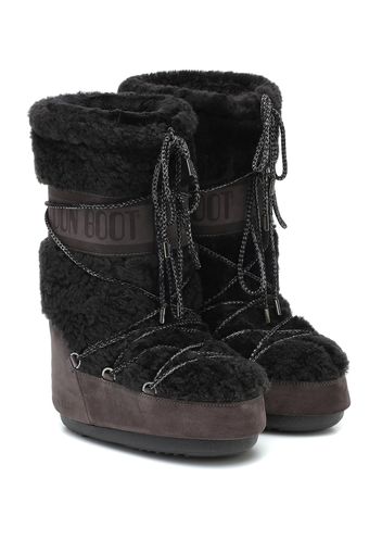 Stivali doposcì in suede e shearling