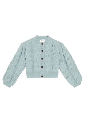 Cardigan Tilda in misto lana a trecce