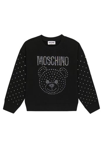 Embellished cotton-blend sweatshirt