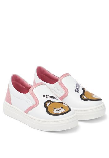 Sneakers slip-on in pelle