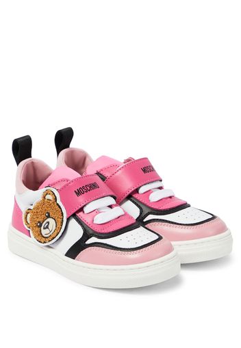 Sneakers con pelle