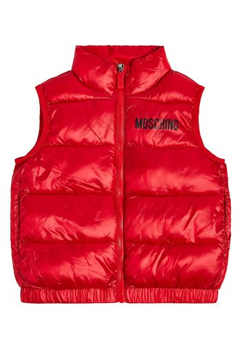 Gilet trapuntato con logo