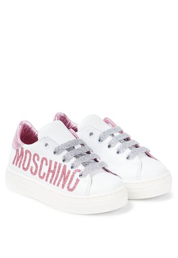 Sneakers in pelle con logo