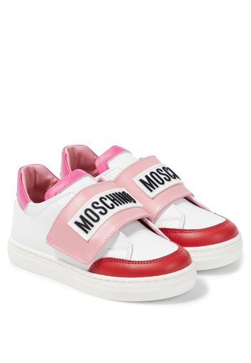 Sneakers in pelle con logo