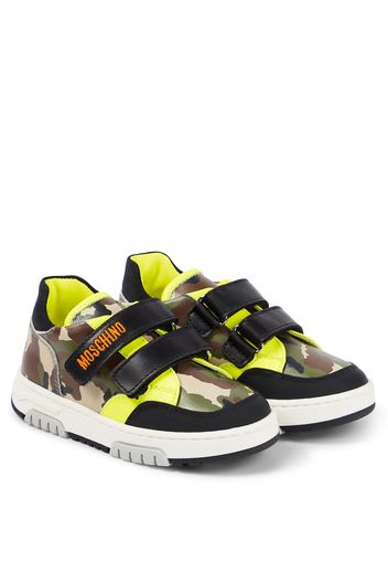 Sneakers in pelle con logo