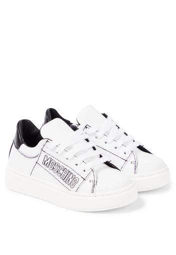 Sneakers in pelle con logo