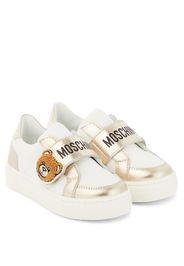 Sneakers in pelle con orsetto