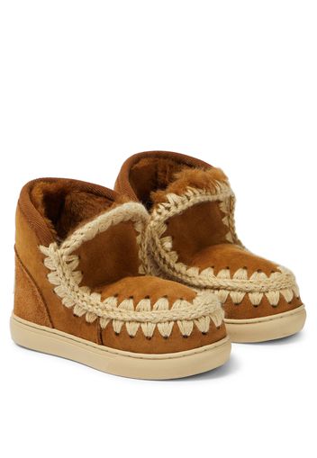 Sneakers in suede e shearling