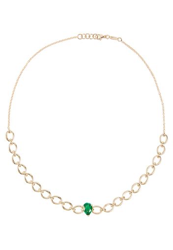 Collana Catena in oro 18kt con smeraldo