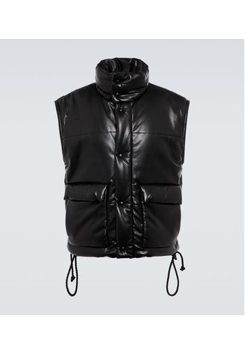 Piumino gilet Jovan in similpelle