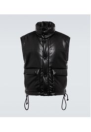 Piumino gilet Jovan in similpelle