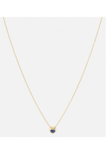 Collana in oro 18kt con zaffiro blu