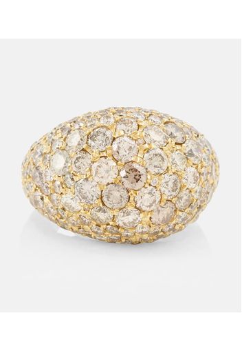 Anello Champagne Dome in oro 18kt con diamanti