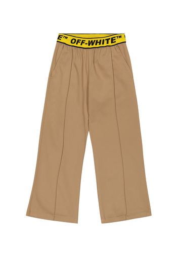 Pantaloni chino in misto cotone con logo