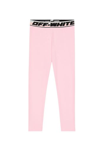 Leggings in misto cotone con logo