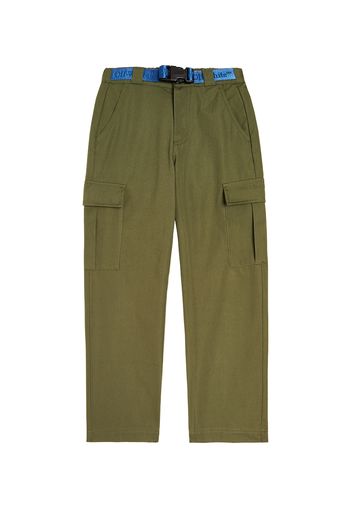 Pantaloni cargo in cotone con logo