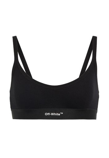 Bralette in jersey di misto cotone con logo