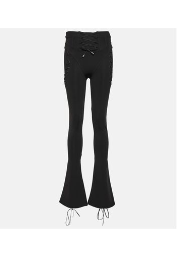 Pantaloni flared con cut-out