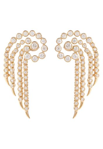 Orecchini a cerchio Sparkler in oro 14 kt con diamanti