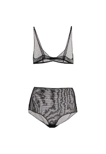 Esclusiva Mytheresa - Reggiseno e slip con cristalli