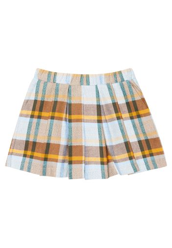 Skort in cotone a quadri