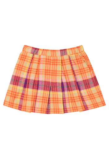 Skort in cotone a quadri