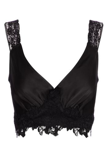 Bralette in raso con pizzo