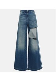 Jeans a gamba larga con cut-out