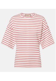 T-shirt in jersey di cotone a righe