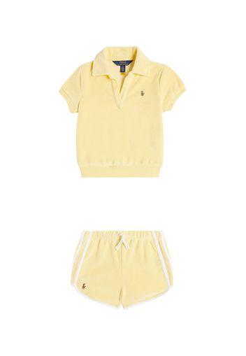 Polo e shorts in misto cotone