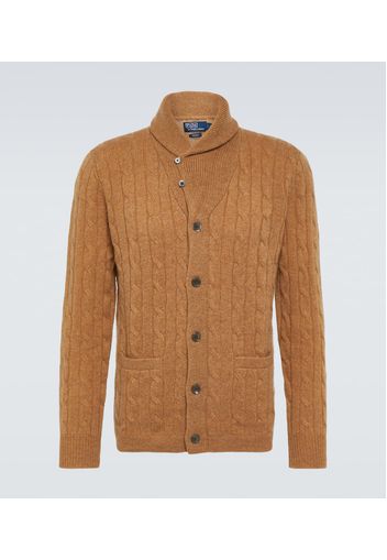 Cardigan in cashmere a trecce