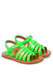 Sandali Plagette Strap in pelle
