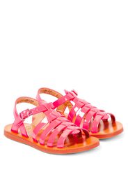 Sandali Plagette Strap in pelle