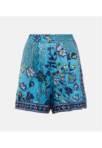 Shorts Isabelle in raso con stampa