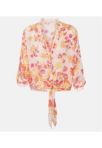 Camicia Azia con stampa floreale