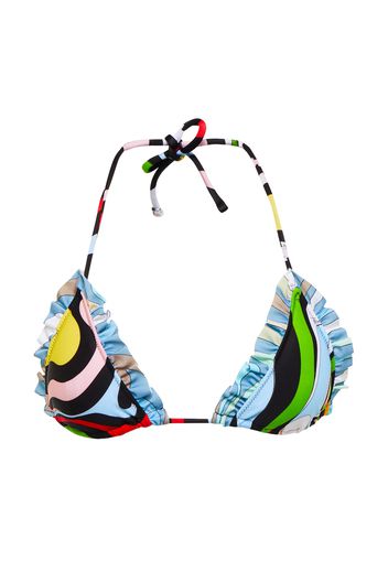 Top bikini con stampa