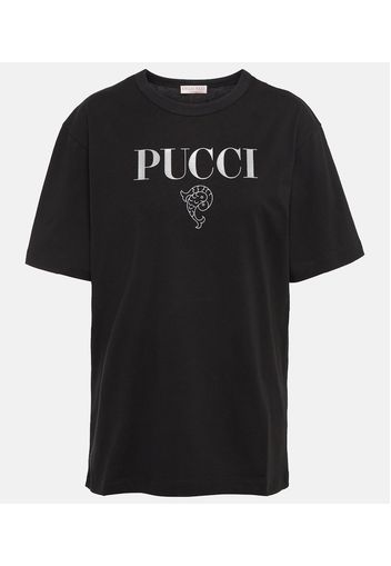 T-shirt in jersey di cotone con logo