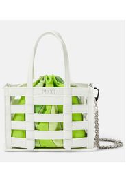 Borsa Cage Mini in pelle e seta